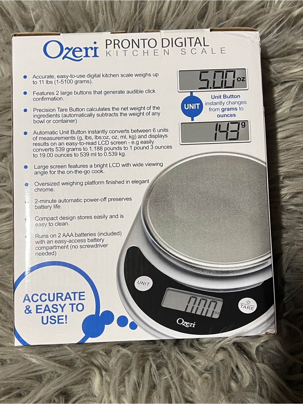 Pronto Digital Kitchen Scale - Blue - Picture 3 of 3